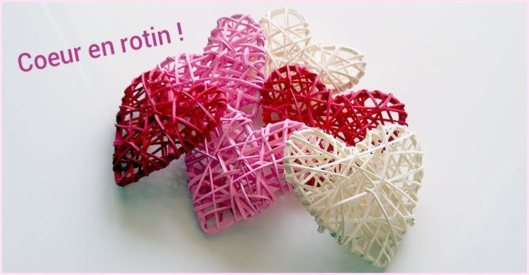 Coeur en Rotin Mariage