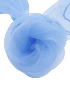 Tissu Bleu Mariage Organza Arche
