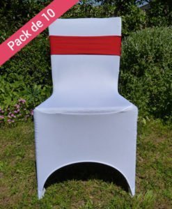 10 bandeaux chaises rouge