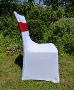 Bandeau Chaise tissu Mariage Rouge