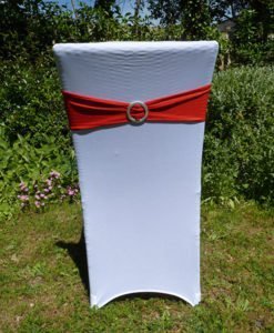 Bandeau Chaise tissu Mariage Rouge