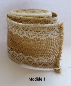 Toile de Jute en Rouleau de 2 mètres avec/sans Dentelle - Olili