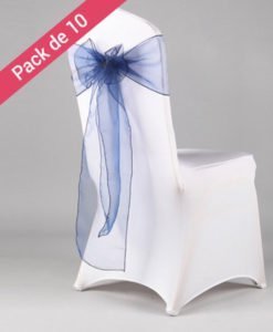 Noeuds de chaises Mariage Bleu