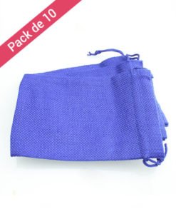 Sacs Toiles de Jute Mariage Bleu