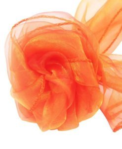 Tissu Orange Mariage Organza Arche