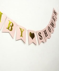 Banderole Baby Shower Or
