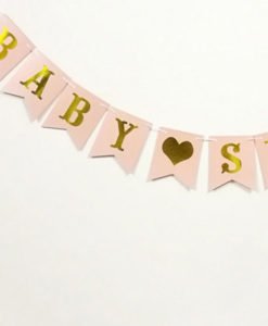 Banderole Baby Shower Or