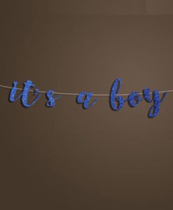 Banniere Lettres Bleu It's a boy Baby Shower Garcon