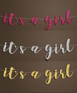 Banderolle Lettres Baby Shower Fille