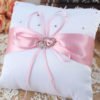 Coussin Porte Alliance Mariage Rose