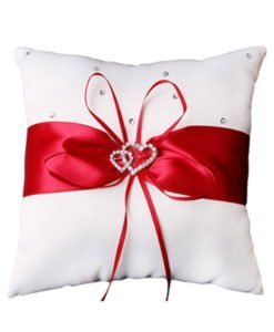 Coussin Rouge Porte Alliance Mariage