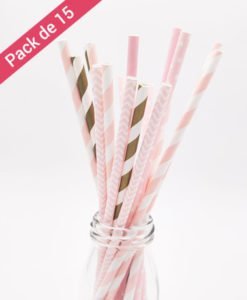 Pailles pour Baby Shower Fille