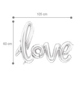 Ballon Love XXL Argent