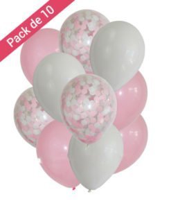 Ballons Confettis Baby SHower Fille