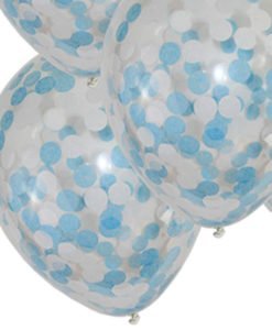 Ballons Confettis Baby SHower Garçon