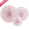 Pack 3 Rosaces Roses Baby Shower Fille