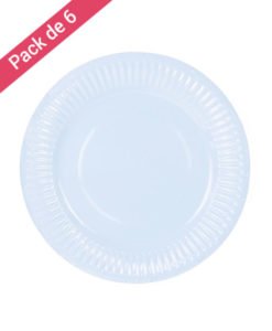 Assiettes en carton bleues