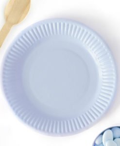 Assiettes en carton bleues