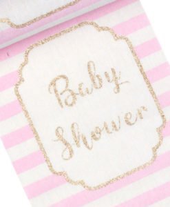 Chemin de table baby shower fille