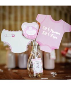 Kit Photobooth pour Baby Shower Fille en Français - 11 Pièces - Olili