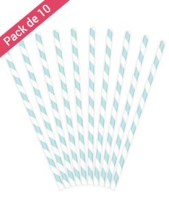 Pack 10 Pailles Bleues