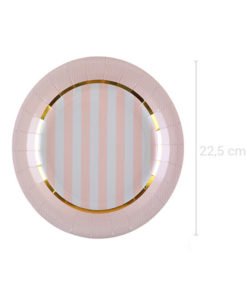 Assiettes Roses Or Blanches - Collection Chou