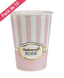 Gobelets Roses Collection Chou Anniversaire ou Babyshower