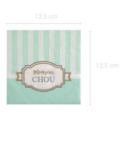 Serviettes Papier Vertes Collection Chou