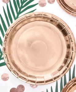 6 Grandes Assiettes Rose Gold