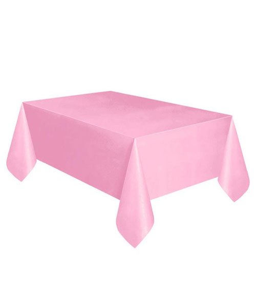 Nappe en Plastique Rose Rectangulaire pour Décoration