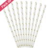 Pailles Blanches Etoiles Or