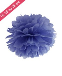 Pompon Papier Bleu Foncé