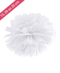 Pompon Papier Blanc