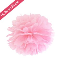 Pompon Papier Rose Clair