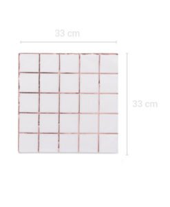 Serviettes Papier Blanches et Rose Gold
