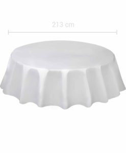 Nappe Ronde Blanche Plastique