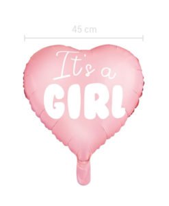 Ballon Coeur Baby Shower fille