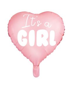Ballon Coeur Baby Shower fille
