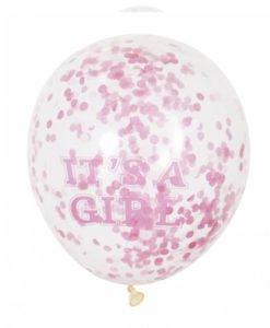 Ballons Confettis It s a girl
