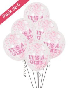 Ballons Confettis It s a girl