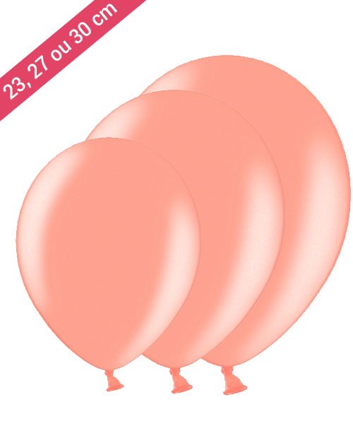 10 Ballons Rose Gold (23 cm / 27 cm / 30 cm) - Olili