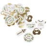 Confettis Babyshower blanc et or