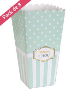 Cornet Pop Corn Baby shower Garçon