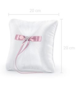 Coussin Blanc et Rose