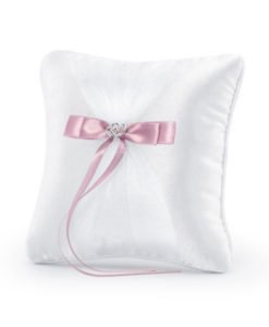 Coussin Blanc et Rose