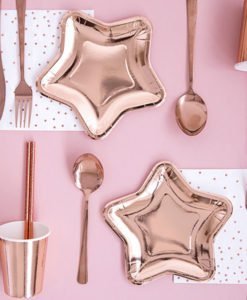 Serviettes Blanches Rose Gold