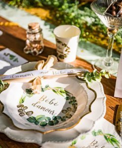 Assiettes Baby Shower Bébé d'amour