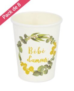 Gobelets Baby Shower Bébé d'amour