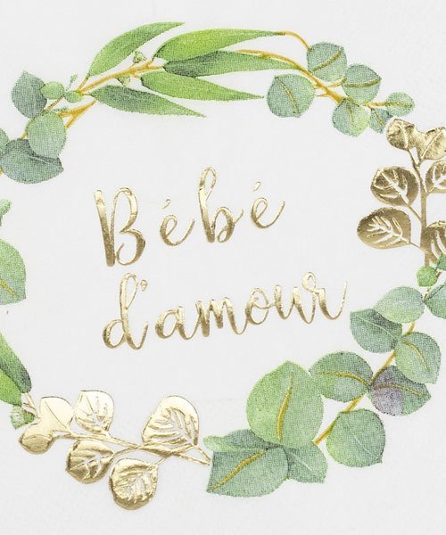 Pack 16 Serviettes Baby Shower Collection Bebe D Amour Olili Pack 16 Serviettes Baby Shower Collection Bebe D Amour Olili