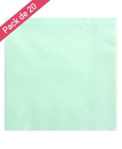 20 Serviettes Green Mint